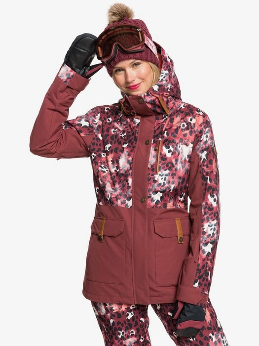 Woman ROXY Andie Snow Jacket OXBLOOD RED ERJTJ3274-RRE1  1