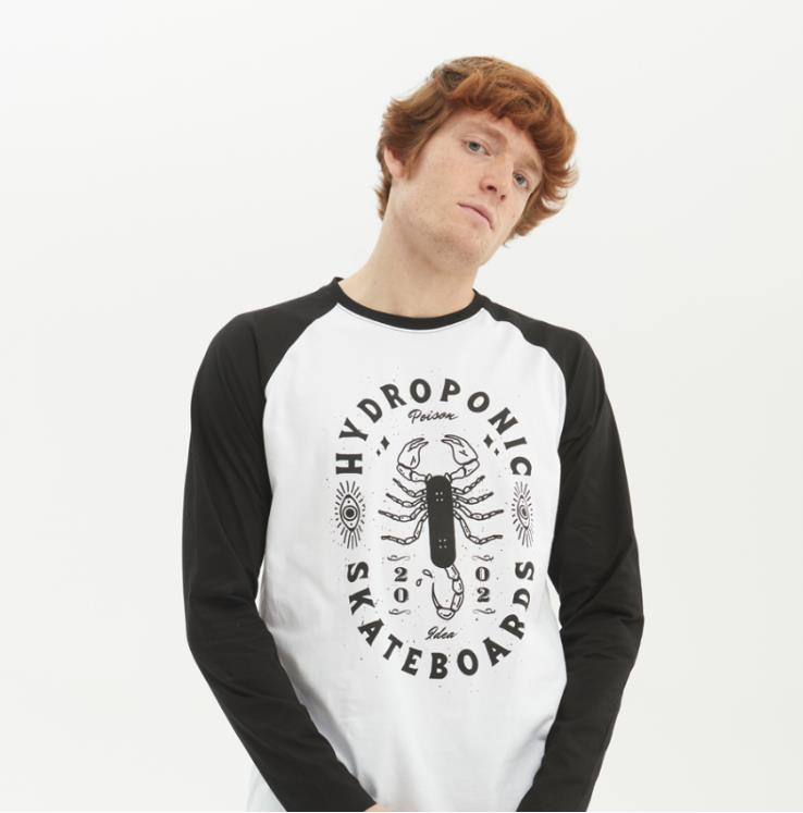 Men HYDROPONIC Long-Sleeve T-Shirt Skorpio BLACK / WHITE - 1