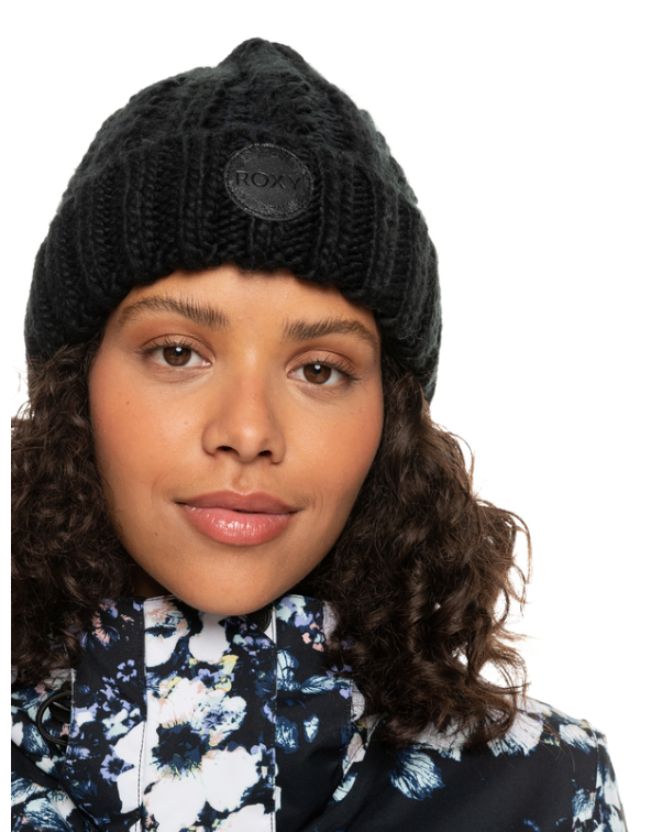 Women ROXY Tram Beanie  Snow Cap TRUE BLACK ERJHA04013-KVJ0 - 1