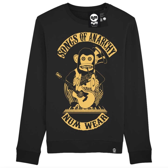 Mens NUM WEAR Songs Of Anarchy Sweatshirt BLACK 21USSSU069AB 1