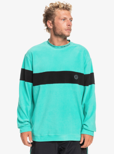 Mens QUIKSILVER Flame On Fleece POOL GREEN EQYFT04560 GMJ0 - 1