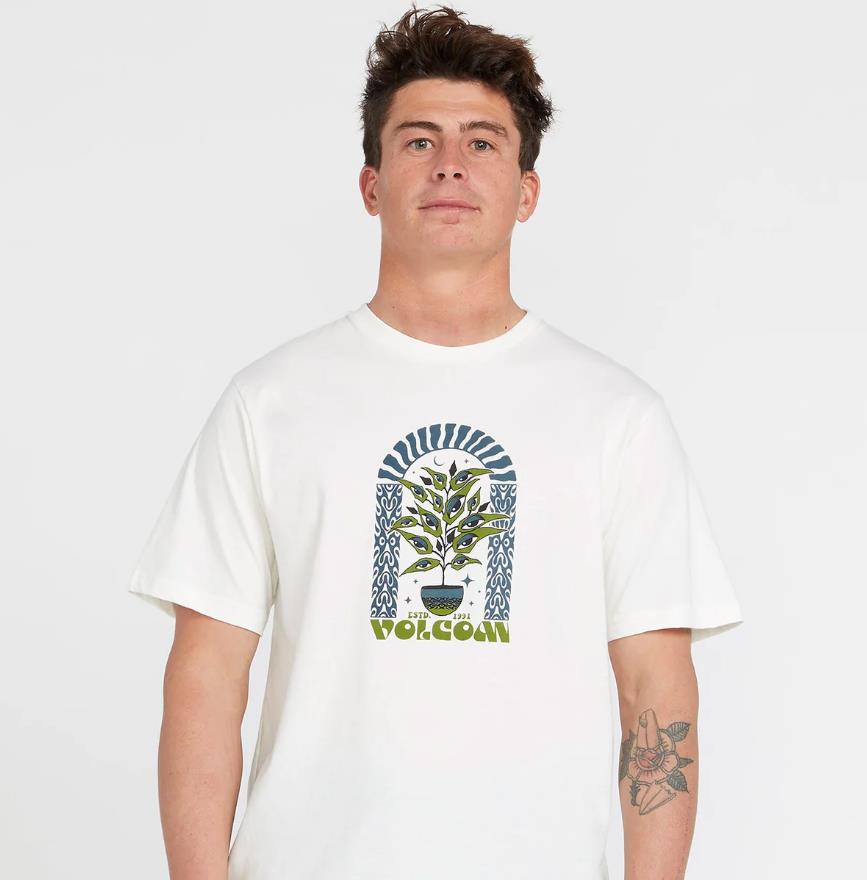 Men VOLCOM Delights Farm To Yarn T-Shirt OFF WHITE - 1