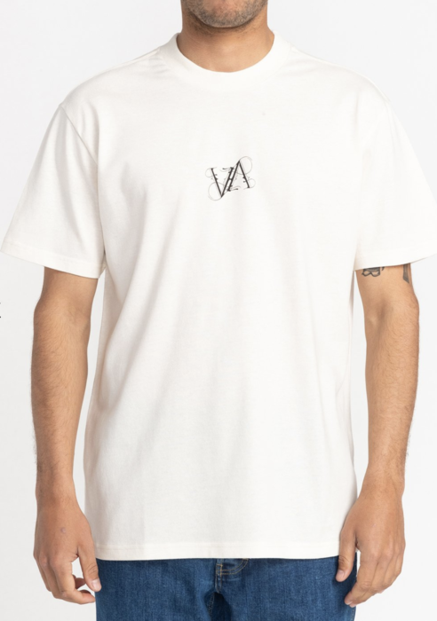Men RVCA Crane T-Shirt WHITE 