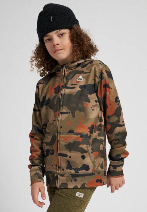 Kids BURTON Oak Full-Zip Hoodie KELP BIRCH CAMO 16234110960 1