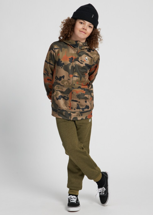 Kids BURTON Oak Full-Zip Hoodie KELP BIRCH CAMO 16234110960 2