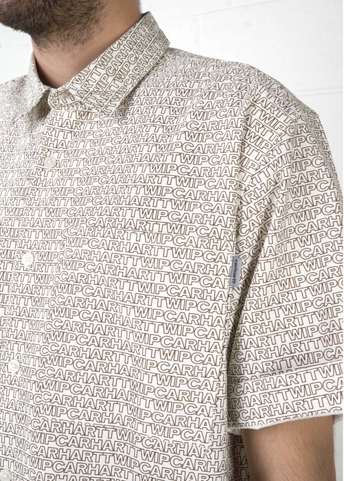 Mens CARHARTT S/S Typo Shirt ESTAMPADO GEOMÉTRICO IO26146