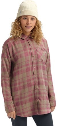 Womens BURTON Grace Performance Flannel ROSE BROWN MARCY PLD 20600101960 1