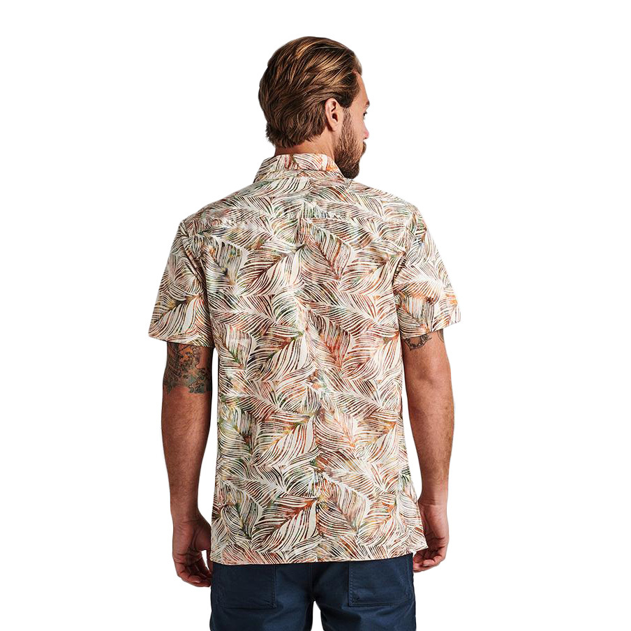 Mens ROARK Java Leaft Button Up T-Shirt MULTICOLOR RW477