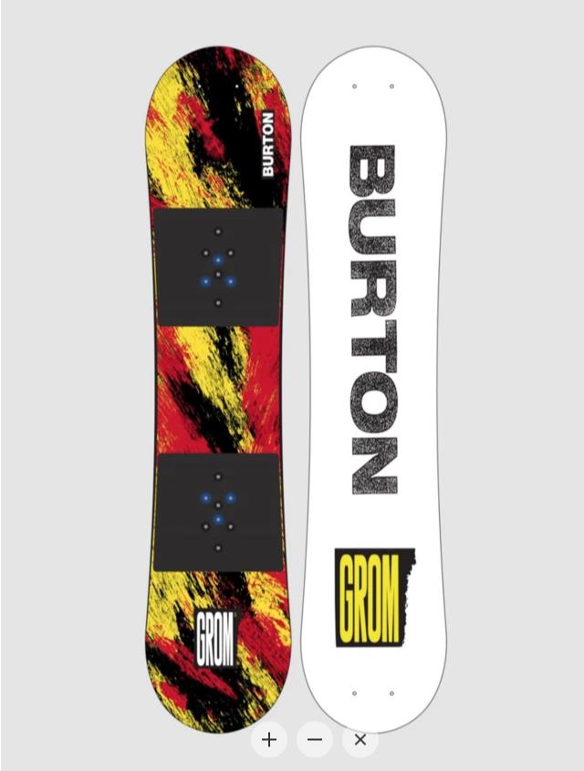 Kids' BURTON Grom Snowboard KETCHUP/MUSTARD - 1