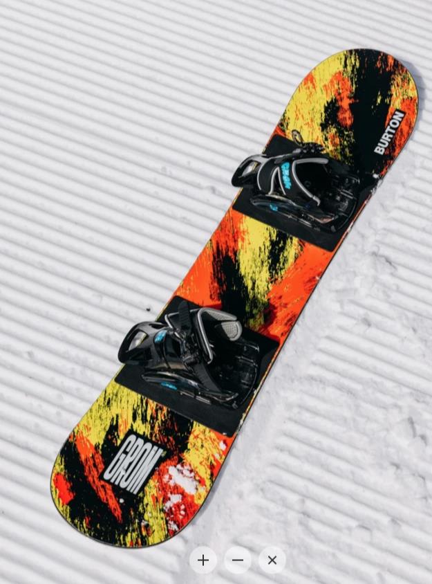 Kids' BURTON Grom Snowboard KETCHUP/MUSTARD - 2