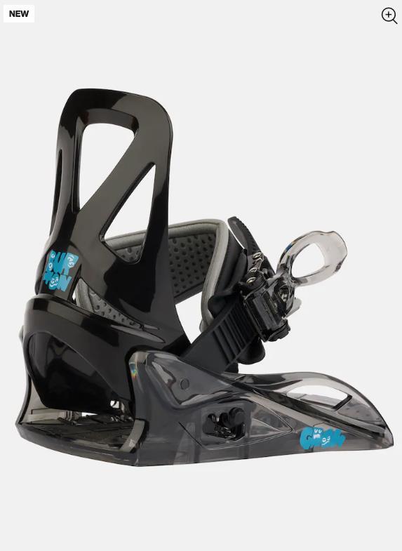 Kids' BURTON Grom Disc Snowboard Bindings BLACK - 1