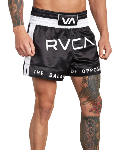 Mens RVCA Muay thai short BLACK_1