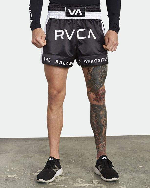 Mens RVCA Muay thai short BLACK_2