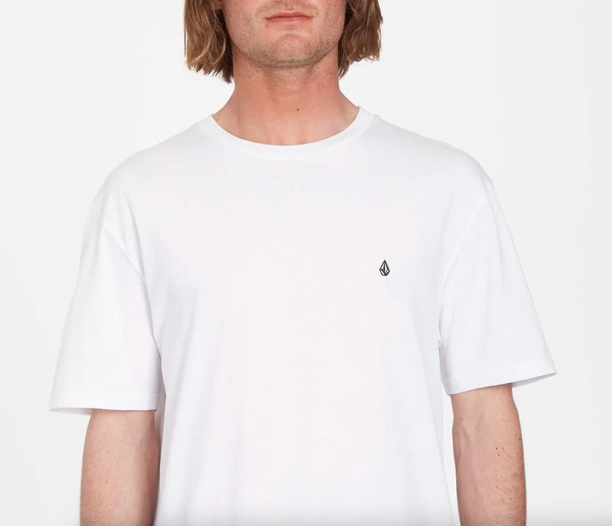 Mens VOLCOM Stone Blanks T-Shirt WHITE -1