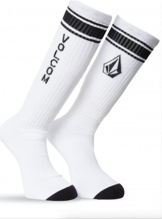 VOLCOM Hight Stripe Sock WHITE - 1