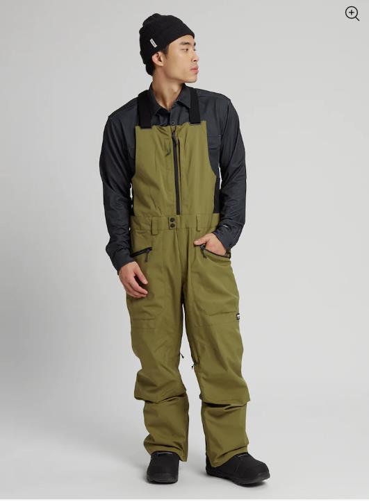 Men's BURTON Reserve Bib Pants FOREST MOSS - 1