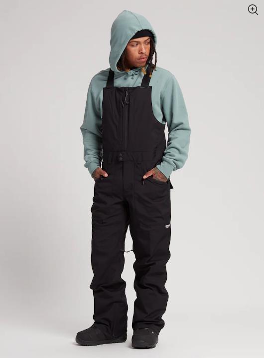 Men's BURTON Reserve Bib Pants TRUE BLACK - 1