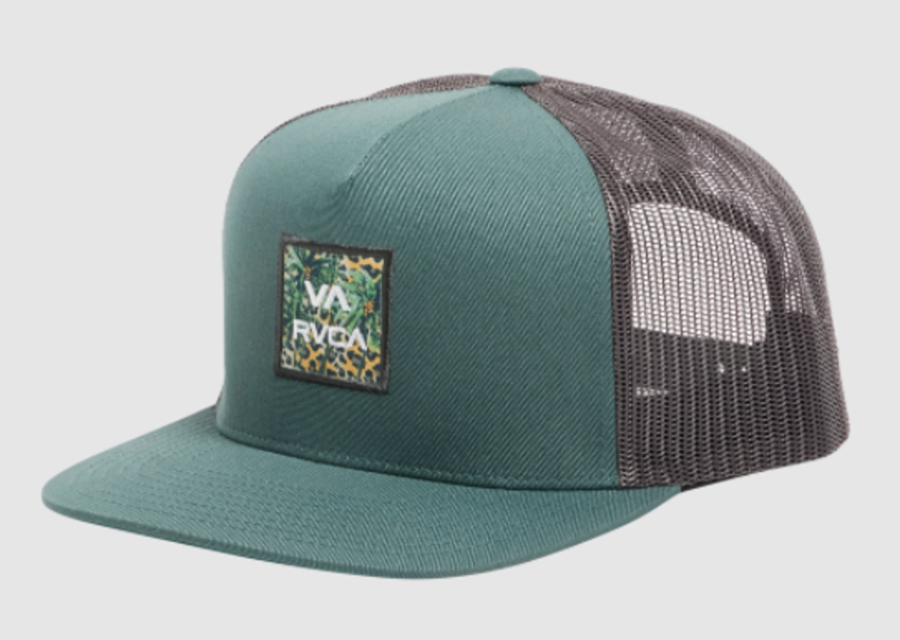 RVCA Print Trucker Cap SPINACH U5CPRO RVFO 2