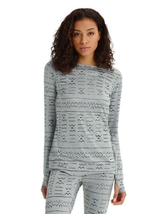 Womens BURTON Midweight Crew GRAYSCL/BOGOLANFINI 10259105020 1