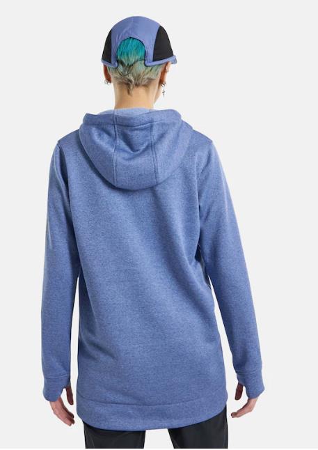 Women's BURTON Oak Long Pullover Hoodie STATE BLUE HEATHER  - 2