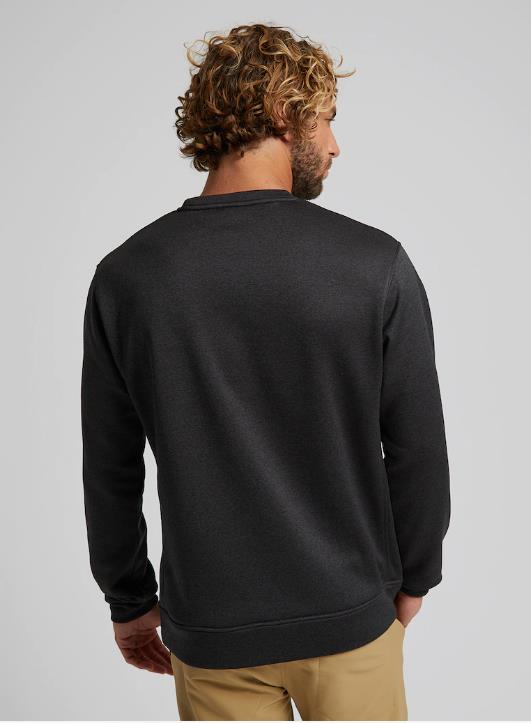Men's BURTON Oak Pullover Crew TRUE BLACK HEATHER - 2