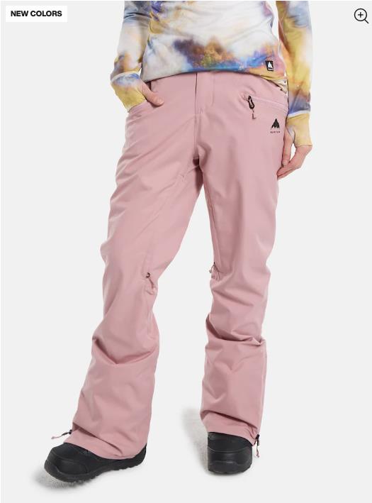 Women's BURTON Marcy High Rise Stretch 2L Pants POWDER BLUSH - 1