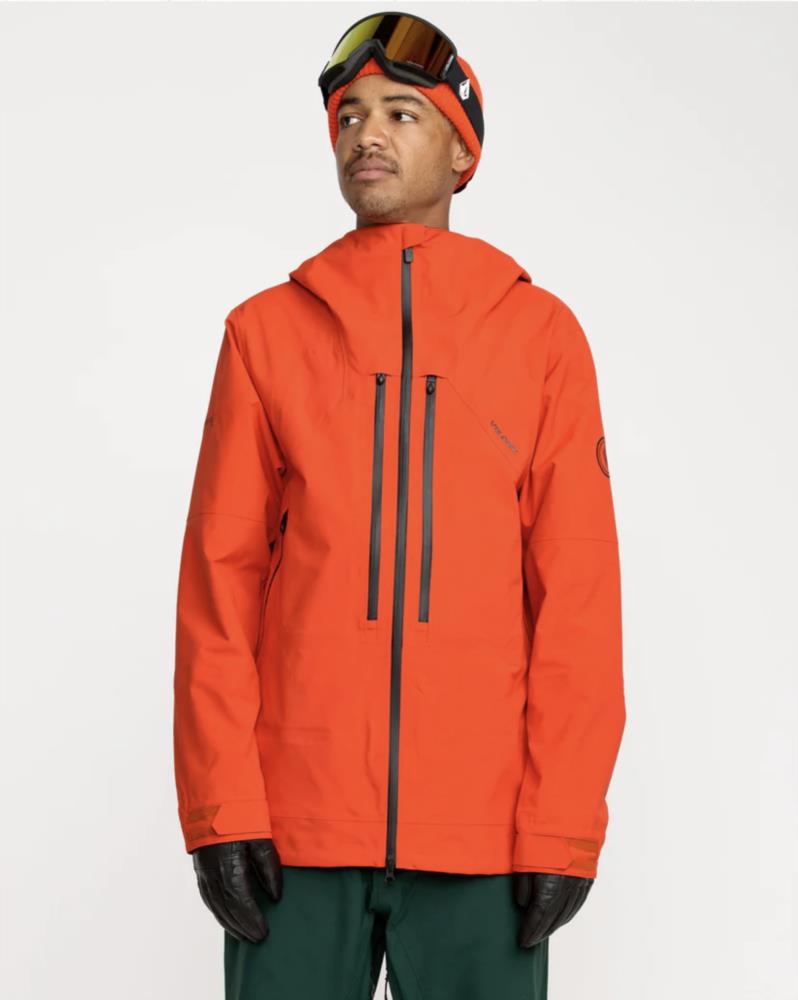 Men VOLCOM Anyox Guide Gore-Tex Pro Shell Jacket ORANGE SHOCK - 1