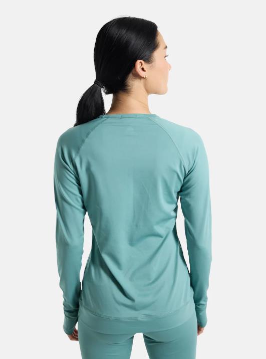 Women's BURTON Lightweight X Base Layer Crewneck ROCK LICHEN - 2