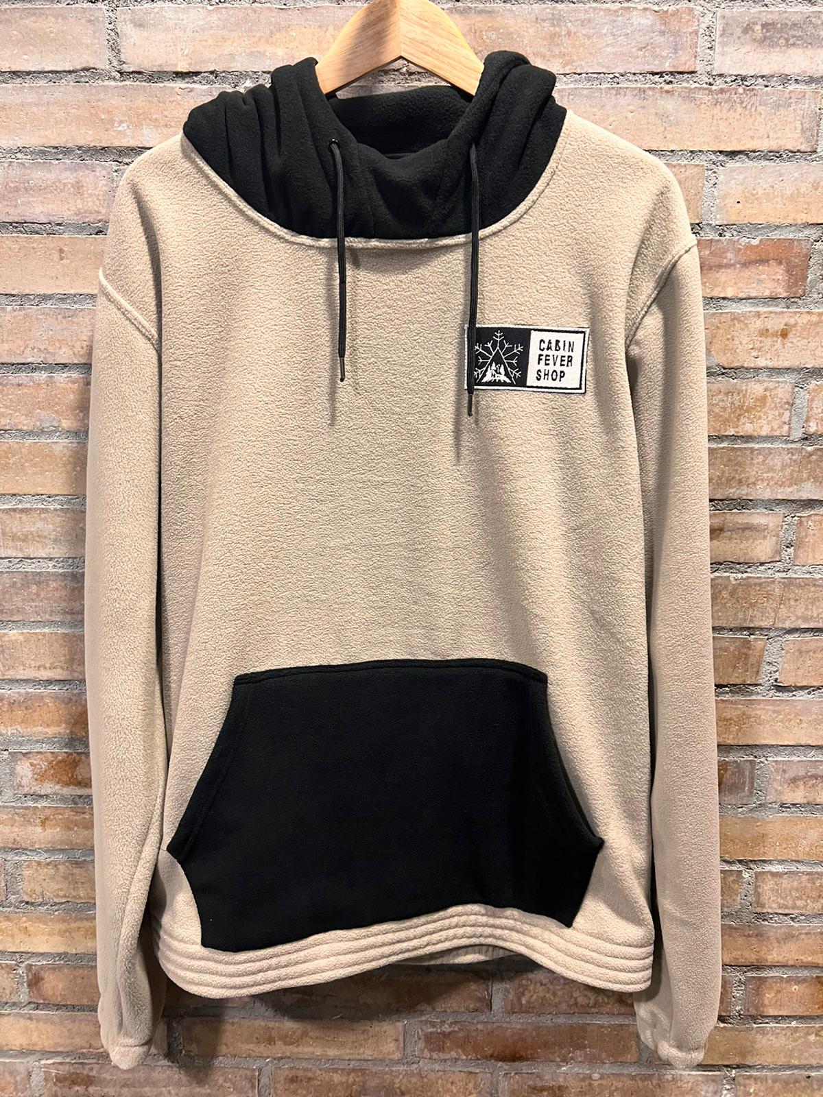 CABIN FEVER X LFM Small Logo Tech Pullover SAND AND BLACK  -1