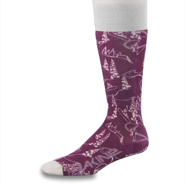 Women DAKINE Freeride Sock B4BC GRAPEVINE - 1