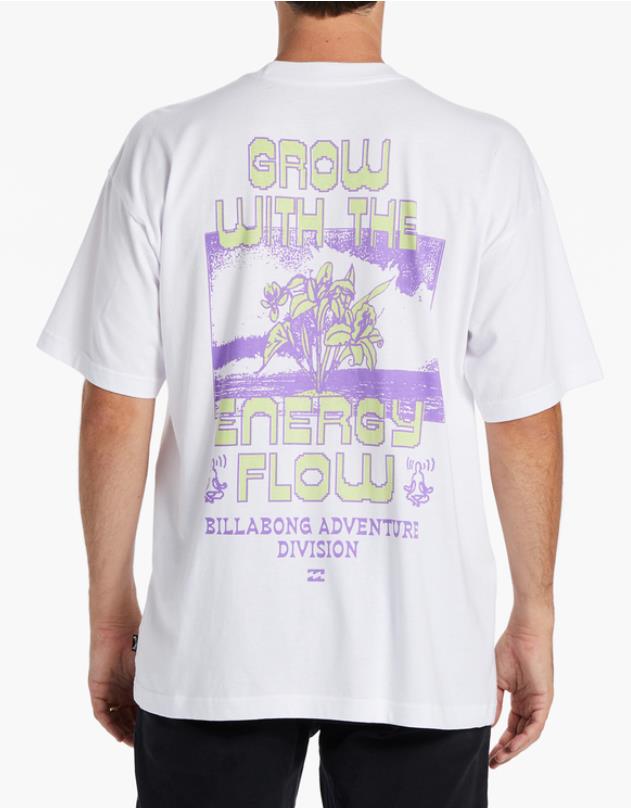 Men BILLABONG Energy Flow T-Shirt WHITE - 2