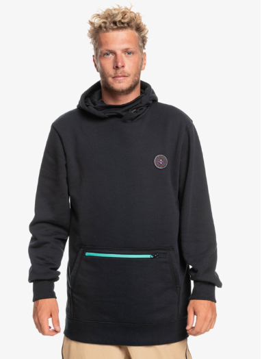 Mens QUIKSILVER Big Logo Technical Hoodie TRUE BLACK EQYFT04559 KVJ0 - 1