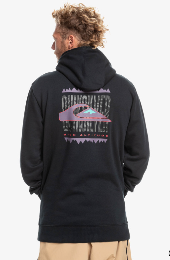 Mens QUIKSILVER Big Logo Technical Hoodie TRUE BLACK EQYFT04559 KVJ0 - 2