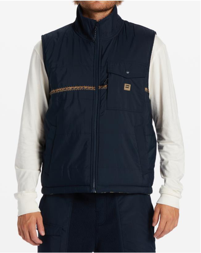 Men BILLABONG Trail Reversible Vest NAVY - 1