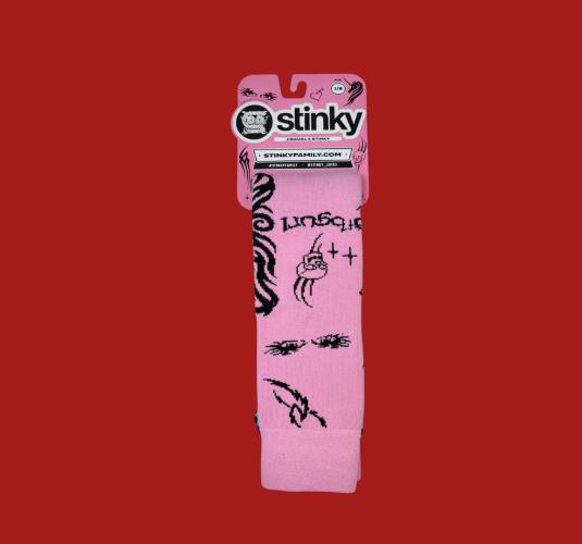 STINKY Jibgurl Socks PINK - 2