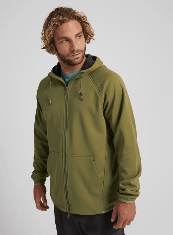 Men's Burton Crown Weatherproof Full-Zip Fleece MARTINI OLIVE - 1