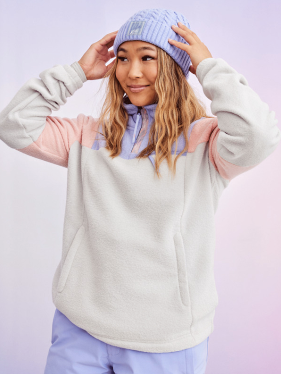 Women ROXY Chloe Kim Layer Polar HEATHER GREY ERJFT04589-SJEH - 1