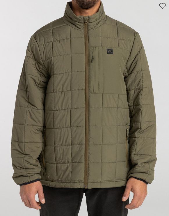 Man BILLABONG Journey Jacket Acolchada en Quilt MILITARY  F1JK47BIF2-0176 - 1