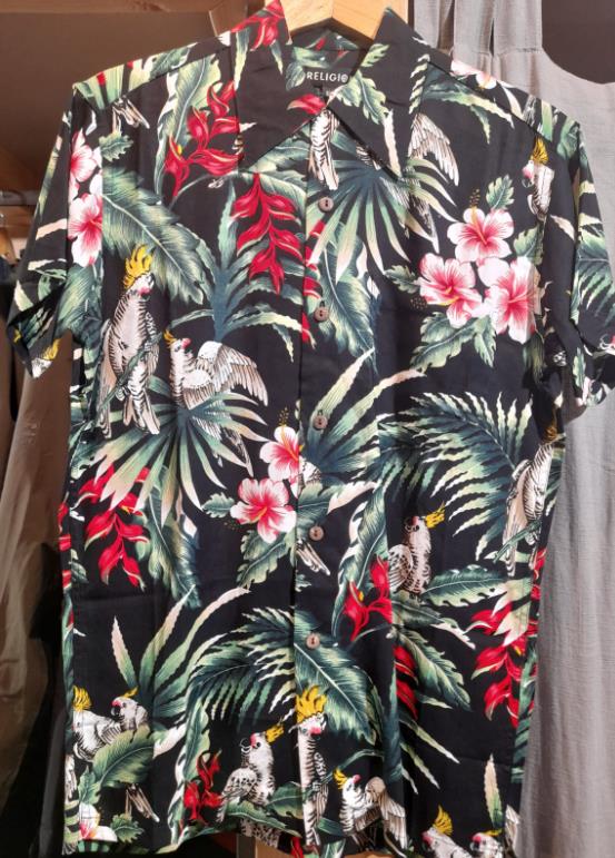 Religion Hawaiian Shirt Jungle Black - 1